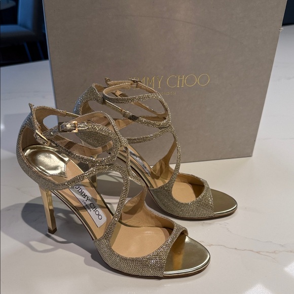 Jimmy Choo Shoes - Jimmy Choo Glittering Gold Heels
